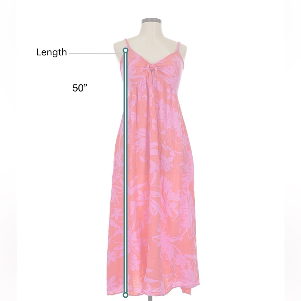 Vibrant Pink Floral Maxi Dress by Goa - Picture 4 of 5